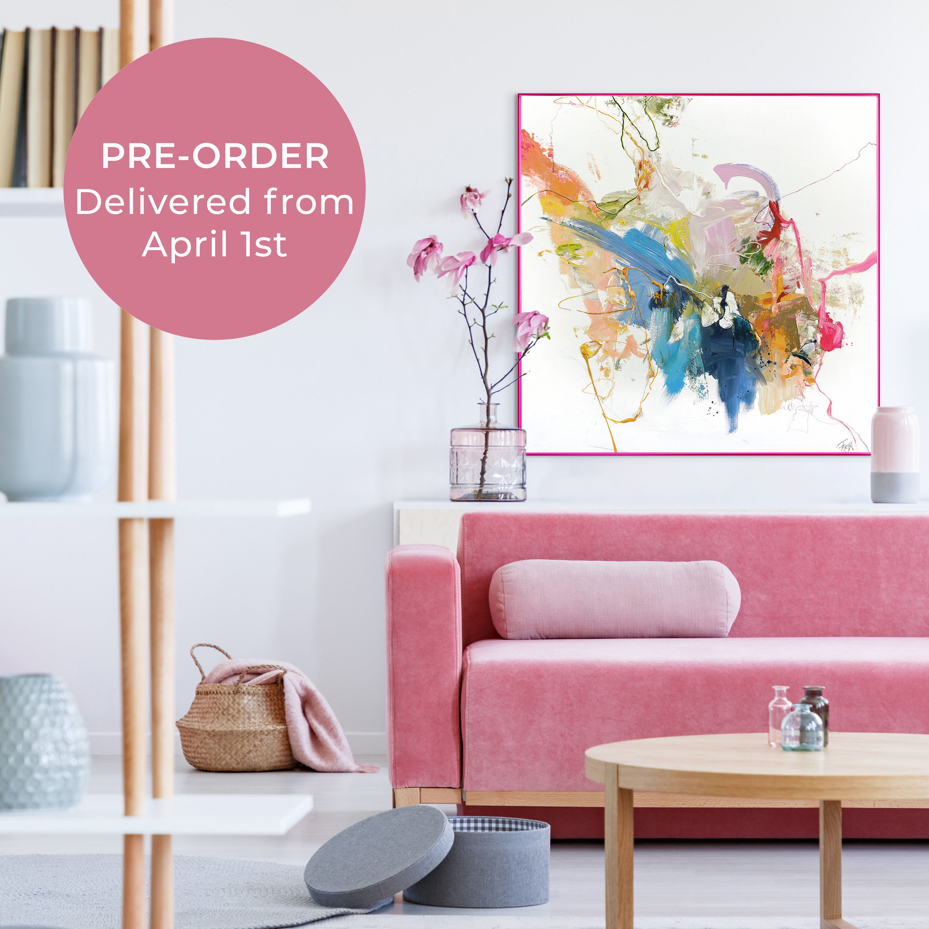 Confidential pink | Mixed painting