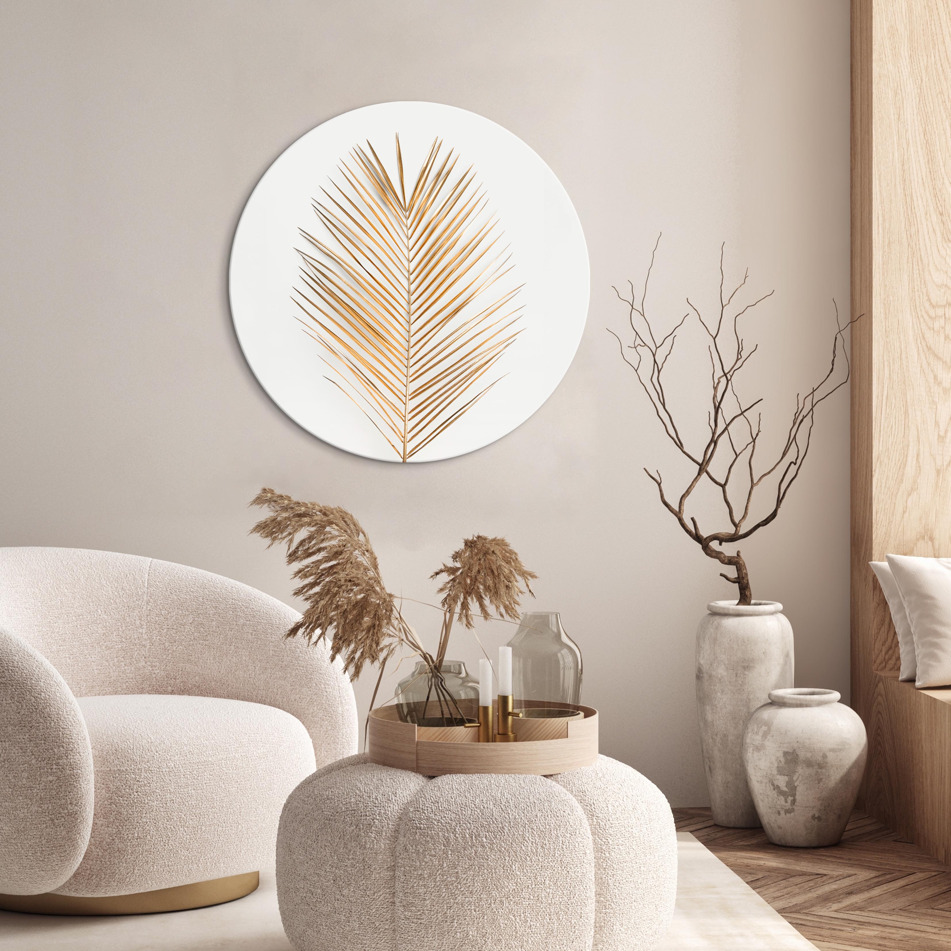 Palm Leaf Gold | Circle Art