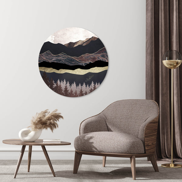 Autumn Mountains 2 | Circle Art