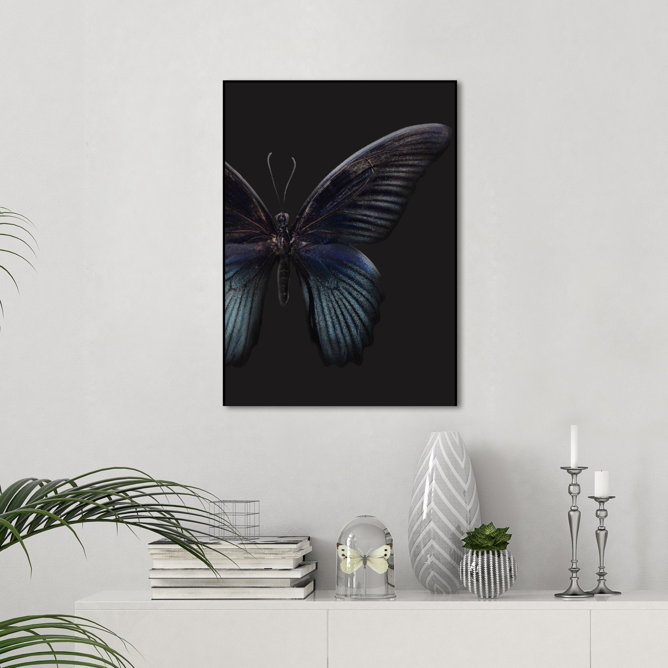 Schwarzer Schmetterling | Plakatbrett