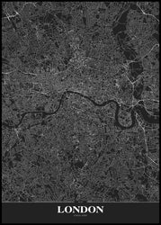 Map London black | POSTER BOARD