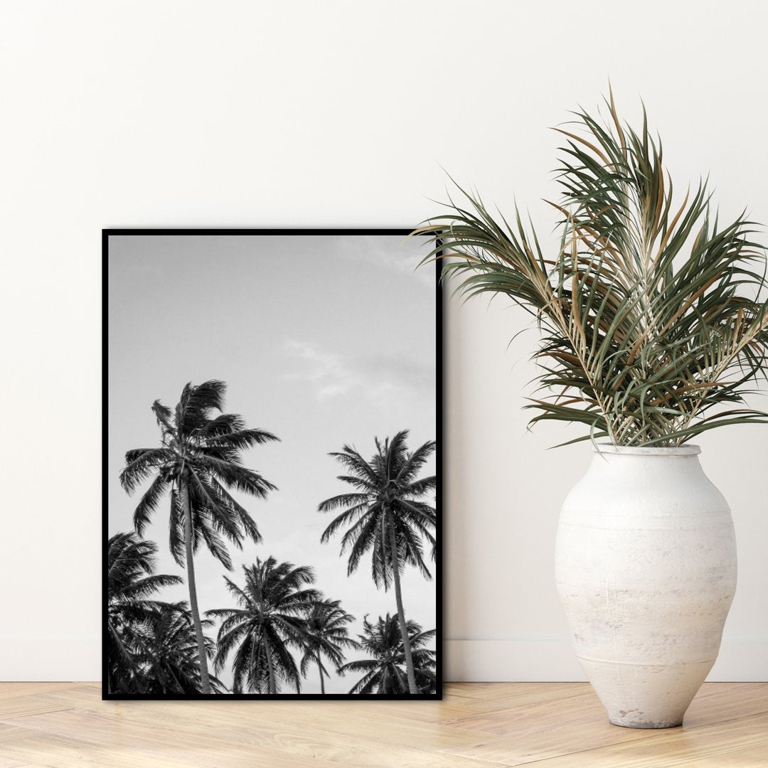 Palms in grey | POSTER