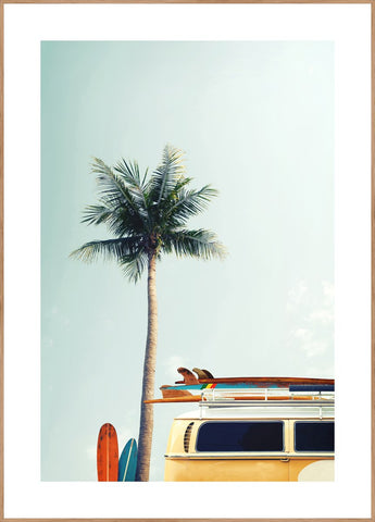 Surf Bus Yellow | Poster board