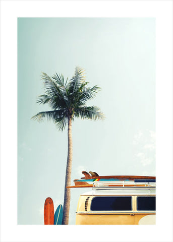 Surf Bus Yellow | Poster